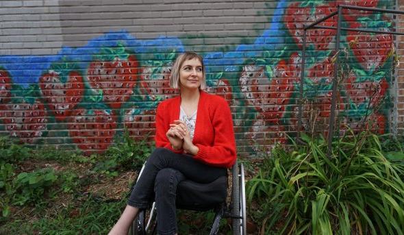 Photo of a woman in a wheelchair