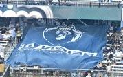 Fans unfurl the “Reign On” the banner at the start of the third quarter. Photo Chuck Thomas/ODU